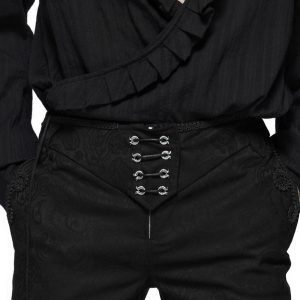 PUNK RAVE Pantalon ‘Noctivagus’ En Jacquard Noir Paris 45