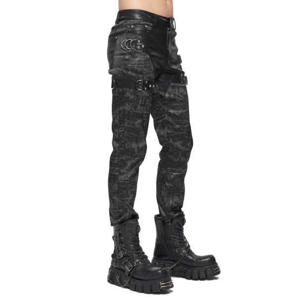 a Prix Discount DEVIL FASHION Pantalon ‘Painted Titan’ Noir 12