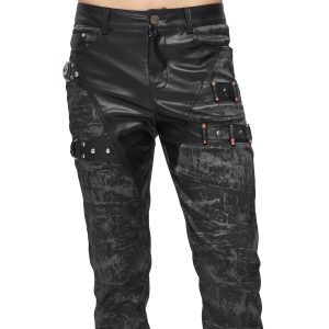 a Prix Discount DEVIL FASHION Pantalon ‘Painted Titan’ Noir 44