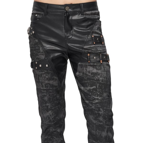 a Prix Discount DEVIL FASHION Pantalon ‘Painted Titan’ Noir 13