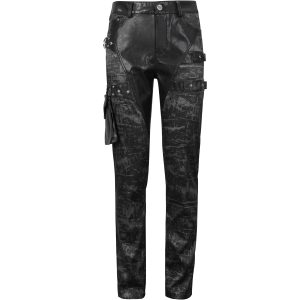 a Prix Discount DEVIL FASHION Pantalon ‘Painted Titan’ Noir 46