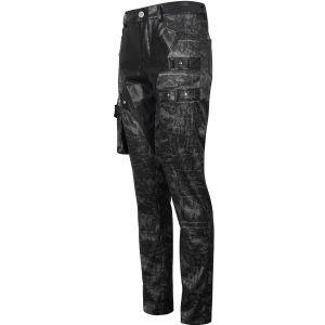 a Prix Discount DEVIL FASHION Pantalon ‘Painted Titan’ Noir 50