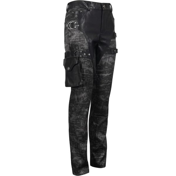 a Prix Discount DEVIL FASHION Pantalon ‘Painted Titan’ Noir 17