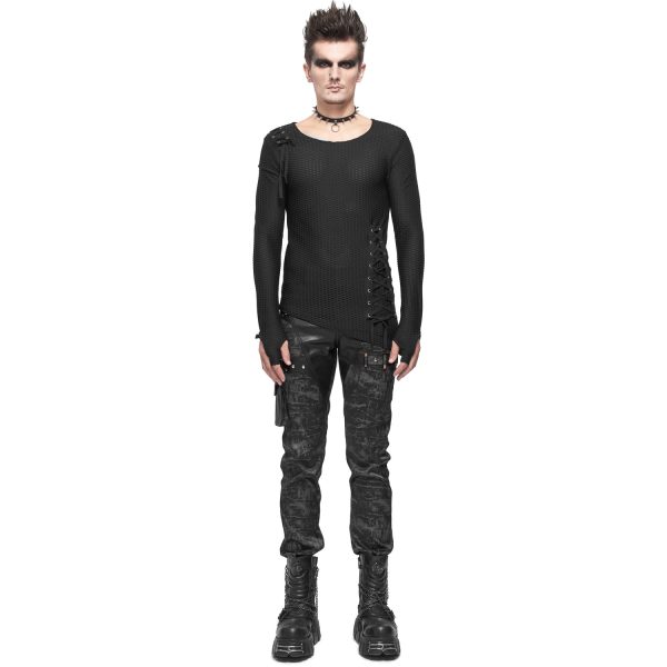 a Prix Discount DEVIL FASHION Pantalon ‘Painted Titan’ Noir 5