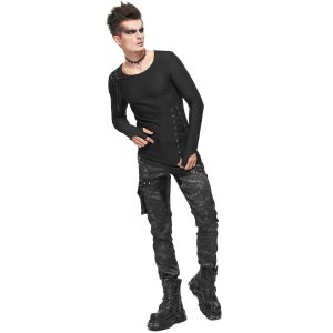 a Prix Discount DEVIL FASHION Pantalon ‘Painted Titan’ Noir 32