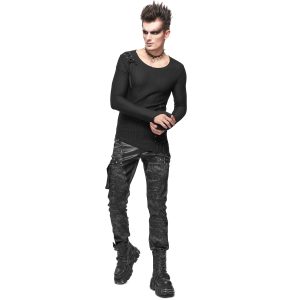 a Prix Discount DEVIL FASHION Pantalon ‘Painted Titan’ Noir 34