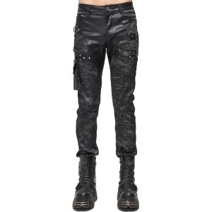 a Prix Discount DEVIL FASHION Pantalon ‘Painted Titan’ Noir 36