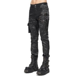 a Prix Discount DEVIL FASHION Pantalon ‘Painted Titan’ Noir 40