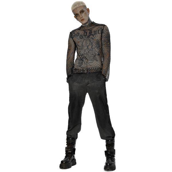 PUNK RAVE Pantalon Post Apocalyptique ‘Dyrk’ Gris france en ligne 3