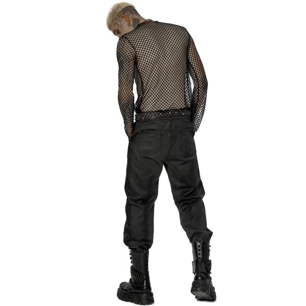 PUNK RAVE Pantalon Post Apocalyptique ‘Dyrk’ Gris france en ligne 4