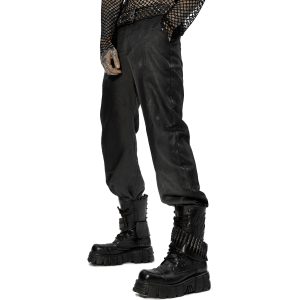 PUNK RAVE Pantalon Post Apocalyptique ‘Dyrk’ Gris france en ligne 25