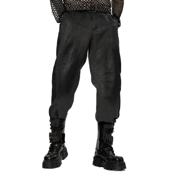 PUNK RAVE Pantalon Post Apocalyptique ‘Dyrk’ Gris france en ligne 8