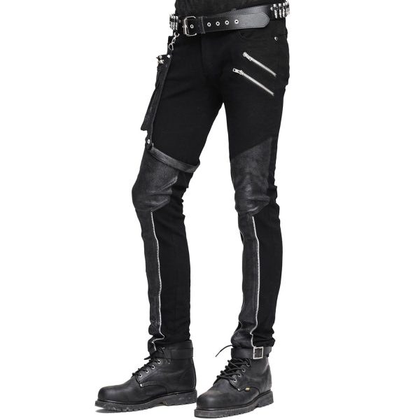 DEVIL FASHION Pantalon Pour Hommes ‘Dark Punk’ Noir achat 5