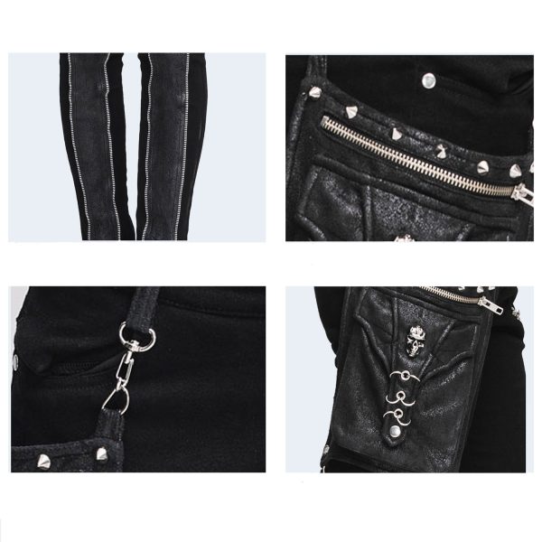 DEVIL FASHION Pantalon Pour Hommes ‘Dark Punk’ Noir achat 8