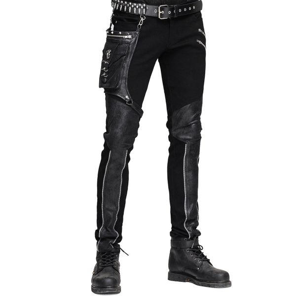 DEVIL FASHION Pantalon Pour Hommes ‘Dark Punk’ Noir achat 1