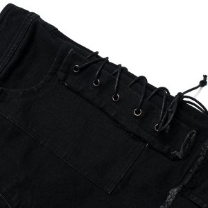 PUNK RAVE Pantalon ‘Punk Decadent’ Noir vente chaude 48