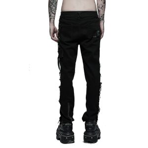 PUNK RAVE Pantalon ‘Punk Decadent’ Noir vente chaude 32