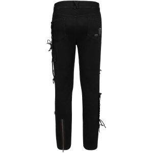 PUNK RAVE Pantalon ‘Punk Decadent’ Noir vente chaude 38