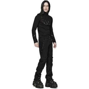 à prix réduits PUNK RAVE Pantalon ‘Punk Spider Mesh’ Noir 18