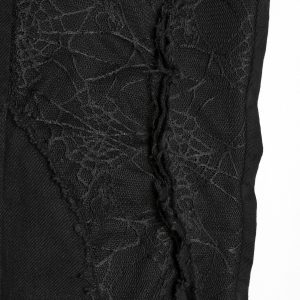 à prix réduits PUNK RAVE Pantalon ‘Punk Spider Mesh’ Noir 40