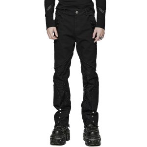 à prix réduits PUNK RAVE Pantalon ‘Punk Spider Mesh’ Noir 24