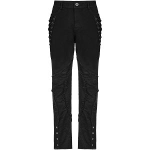 à prix réduits PUNK RAVE Pantalon ‘Punk Spider Mesh’ Noir 30