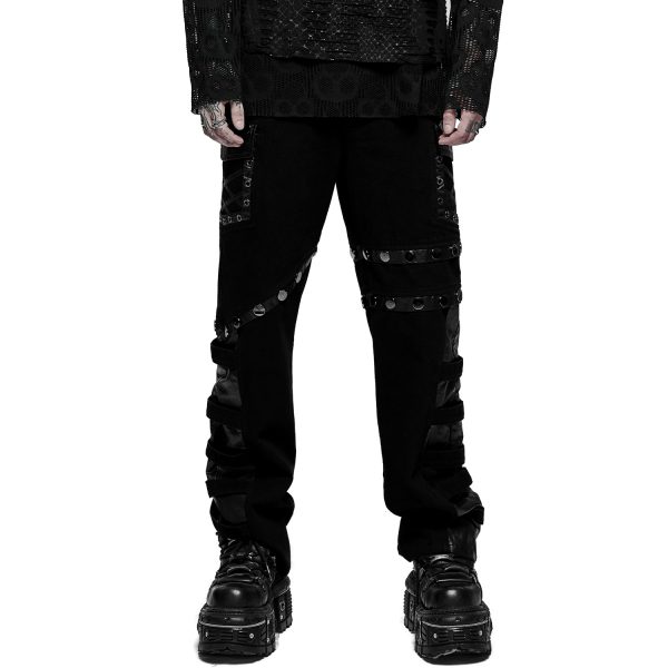 PUNK RAVE Pantalon ‘Punk Stylish’ Noir Meilleur Prix 1