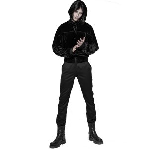 PUNK RAVE Pantalon ‘Romantic Goth’ Noir Avec Ceinture En Velours outlet soldes 20