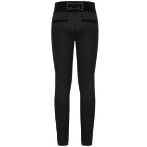 PUNK RAVE Pantalon ‘Romantic Goth’ Noir Avec Ceinture En Velours outlet soldes 38