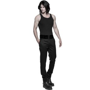 PUNK RAVE Pantalon ‘Romantic Goth’ Noir Avec Ceinture En Velours outlet soldes 26