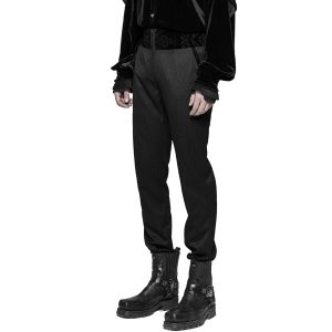 PUNK RAVE Pantalon ‘Romantic Goth’ Noir Avec Ceinture En Velours outlet soldes 32