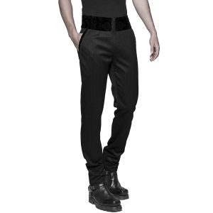 PUNK RAVE Pantalon ‘Romantic Goth’ Noir Avec Ceinture En Velours outlet soldes 34