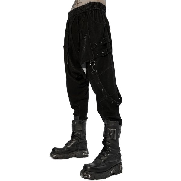 PUNK RAVE Pantalon Sagging ‘Xenos’ Noir magasin 9