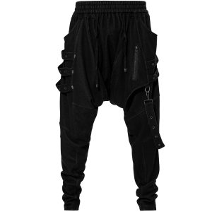 PUNK RAVE Pantalon Sagging ‘Xenos’ Noir magasin 33