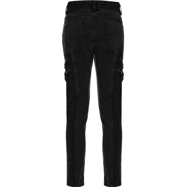 Acheter Maintenant PUNK RAVE Pantalon ‘Samhain’ En Denim Noir 13