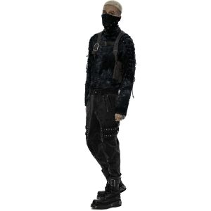 Acheter Maintenant PUNK RAVE Pantalon ‘Samhain’ En Denim Noir 27