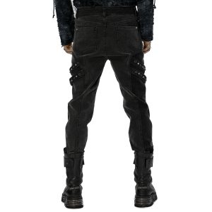 Acheter Maintenant PUNK RAVE Pantalon ‘Samhain’ En Denim Noir 33