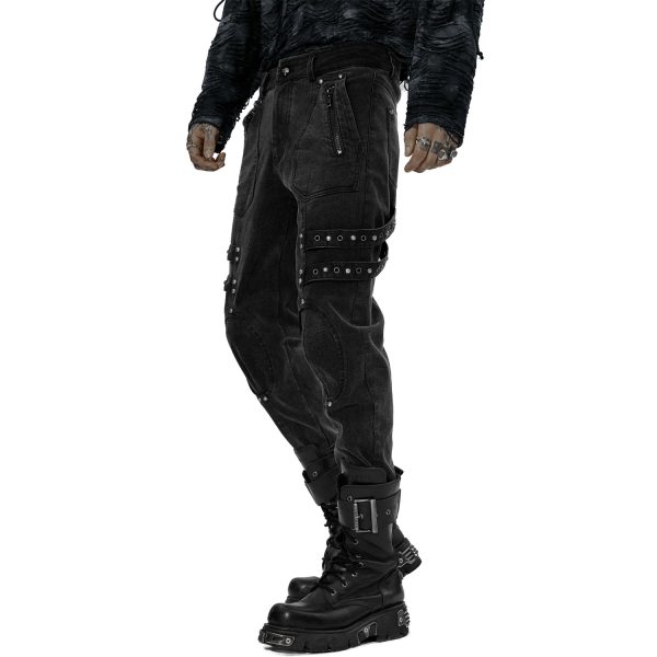 Acheter Maintenant PUNK RAVE Pantalon ‘Samhain’ En Denim Noir 11