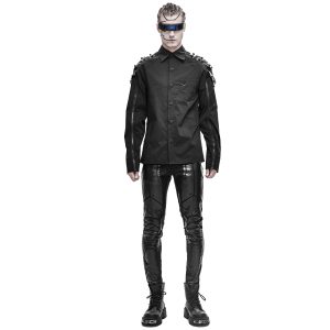 DEVIL FASHION Pantalon Skinny ‘Robot Armor’ Noir Pour Hommes pas cher en vente 21