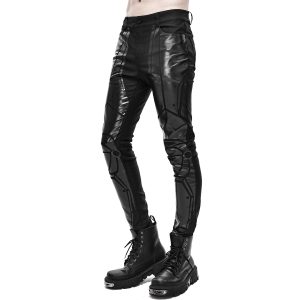 DEVIL FASHION Pantalon Skinny ‘Robot Armor’ Noir Pour Hommes pas cher en vente 33