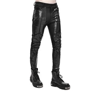 DEVIL FASHION Pantalon Skinny ‘Robot Armor’ Noir Pour Hommes pas cher en vente 35