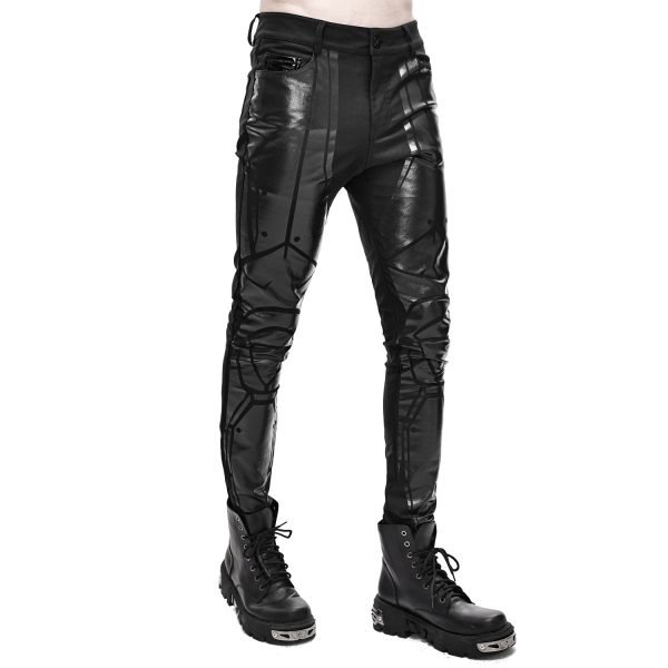 DEVIL FASHION Pantalon Skinny ‘Robot Armor’ Noir Pour Hommes pas cher en vente 10