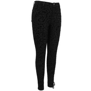 meilleur cadeau DEVIL FASHION Pantalon ‘Slim Lace’ Noir 39