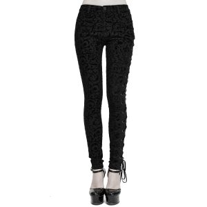 meilleur cadeau DEVIL FASHION Pantalon ‘Slim Lace’ Noir 25