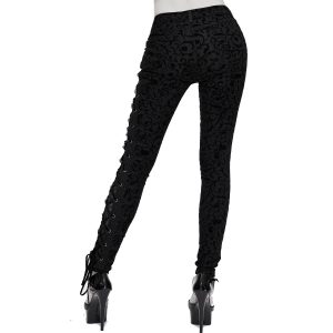 meilleur cadeau DEVIL FASHION Pantalon ‘Slim Lace’ Noir 27