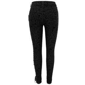 meilleur cadeau DEVIL FASHION Pantalon ‘Slim Lace’ Noir 37