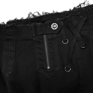 Livraison Standard/Rapide PUNK RAVE Pantalon Taille Basse ‘Katell’ Noir 42