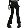 PUNK RAVE Pantalon Taille Mi Haute ‘Lamia’ Avec Sur-jupe Noir REMISE allant 20