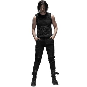 PUNK RAVE Pantalon ‘Terminator’ Noir nouveau produit 22