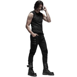 PUNK RAVE Pantalon ‘Terminator’ Noir nouveau produit 28